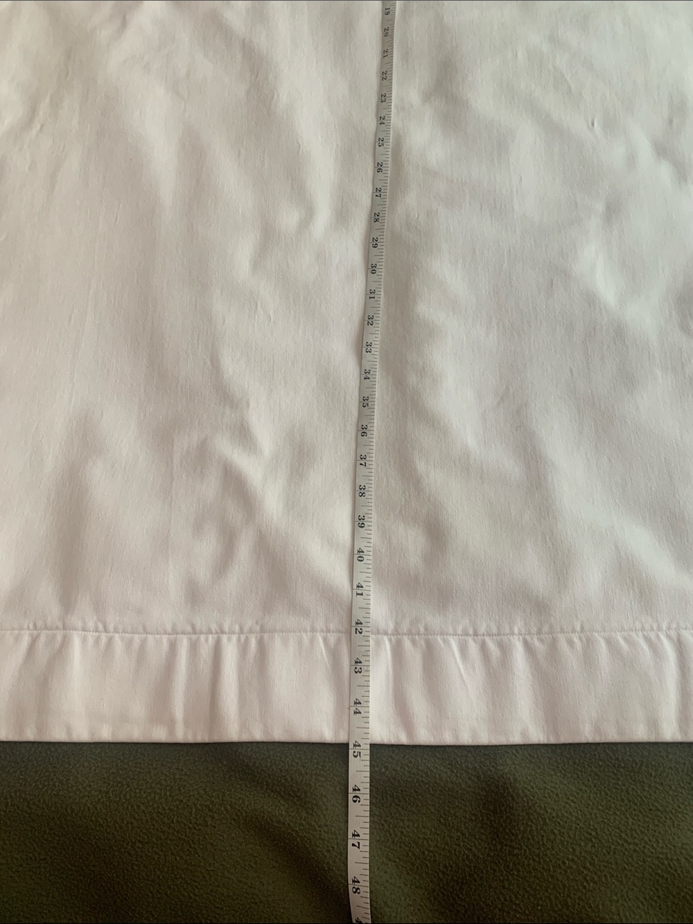 Custom homemade white tab top curtains. Approx 33” x 45” including tabs. - Picture 6 of 10